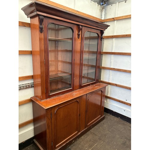 427 - Large Chiffoniere book case measures approx 62 inches wide x 18 inches deep x 77 inches tall