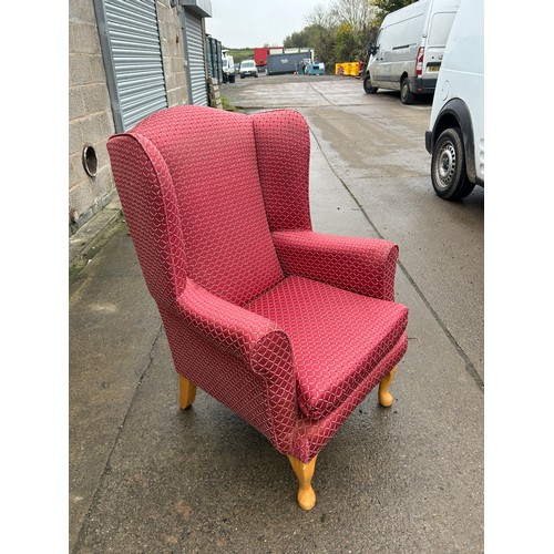 394 - Wing back cushion chair