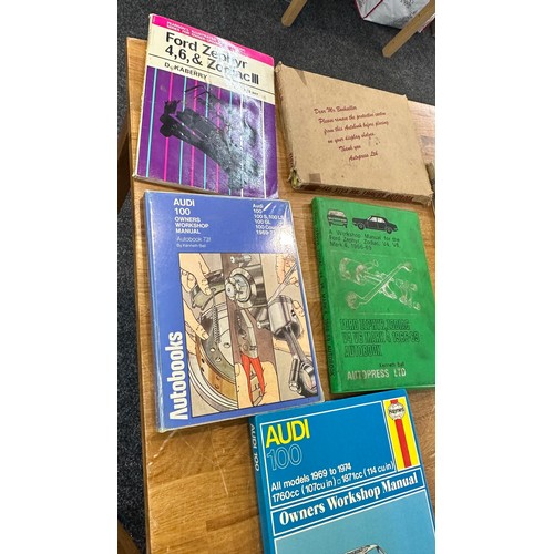 87 - Ten Workshop manuals and part books including 51/52 standard vanguard, 53 + prefect, 62/74 BLMC 100/... 