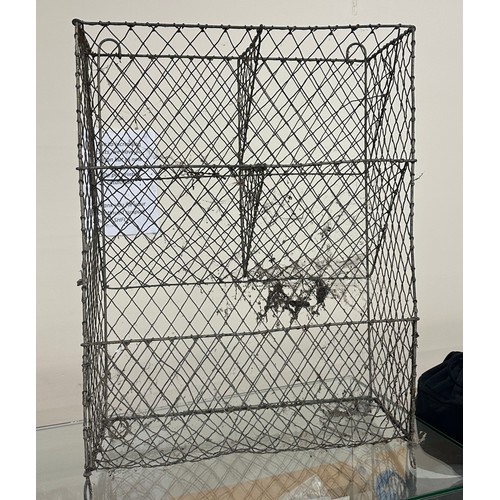 288 - Vintage wire shoe rack measures approximately 27 inches tall x 20 wide x 9.5 deep