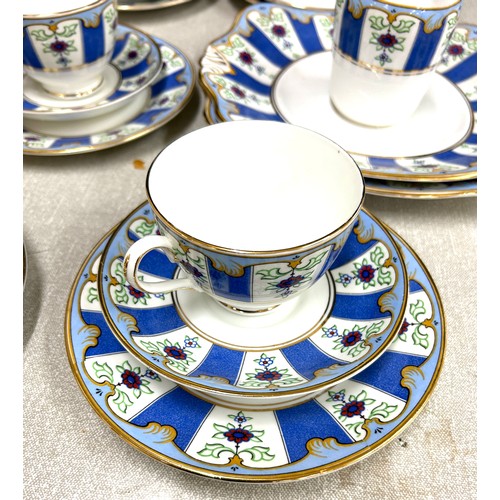 206 - Part Tuscan tea service includes cups, saucers, bowl etc