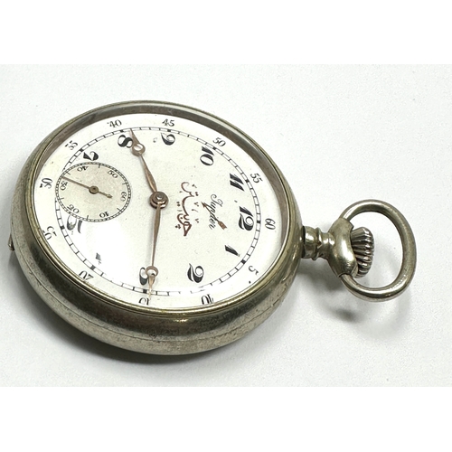 337 - antique Jupiter cal 534 pocket watch nickel cased the watch is ticking