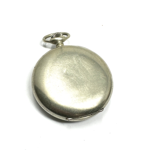 337 - antique Jupiter cal 534 pocket watch nickel cased the watch is ticking