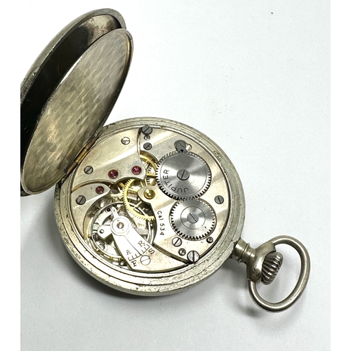 337 - antique Jupiter cal 534 pocket watch nickel cased the watch is ticking