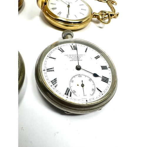 338 - 4 vintage pocket watches untested includes kays  the risley watch smiths & focus the smiths and focu... 