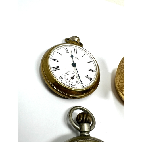 338 - 4 vintage pocket watches untested includes kays  the risley watch smiths & focus the smiths and focu... 