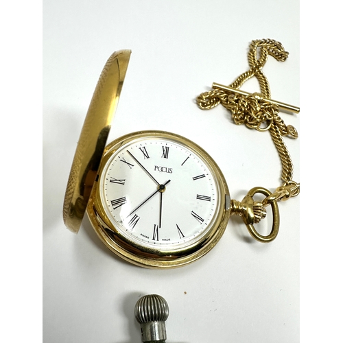 338 - 4 vintage pocket watches untested includes kays  the risley watch smiths & focus the smiths and focu... 