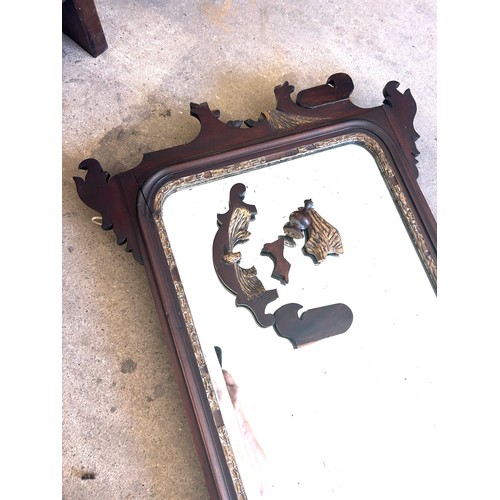 280 - Georgian hall mirror, approximate measurements 33 x 20 inches