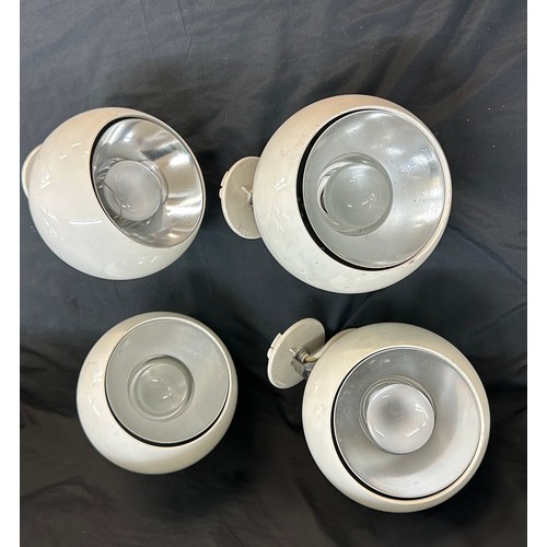 28 - Set of four vintage retro lights - untested