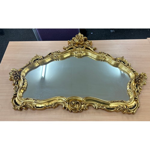 154 - Large gilt frame mirror measures approximately 43 inches wide x 23 long