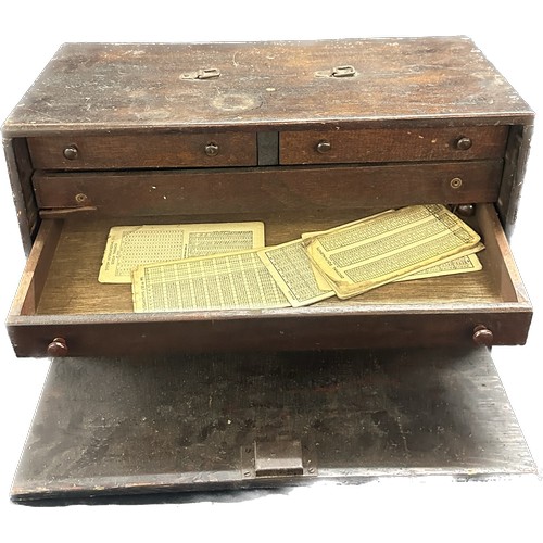 262 - Antique engineers tool box measures approximately 10 inches tall x 19 wide x 9 deep