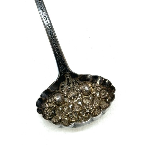 513 - Vintage silver hallmarked Silver berry ladle total weight 49 grams