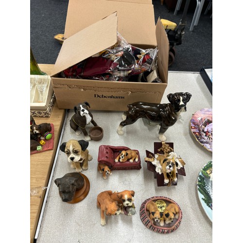 321 - Large selection of miscellaneous includes Carnival glass, animal figures etc