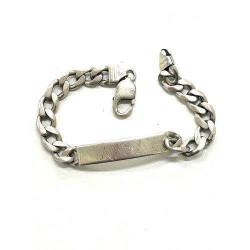 504 - Chunky silver ID bracelet total weight 31g