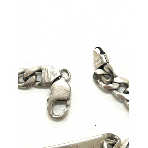 504 - Chunky silver ID bracelet total weight 31g