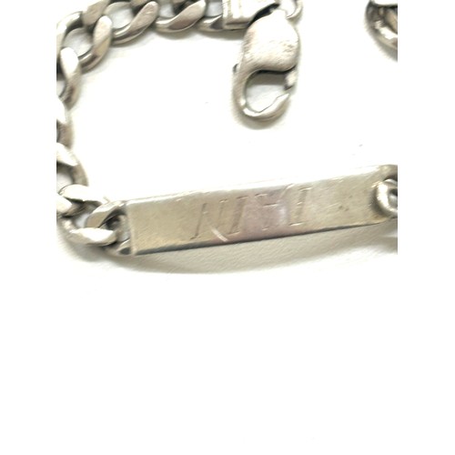 504 - Chunky silver ID bracelet total weight 31g