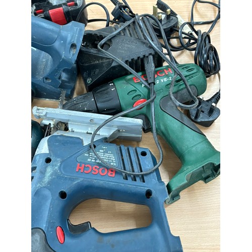 331 - Selection of assorted power tools includes drills, sanders etc