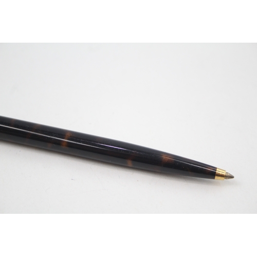 520 - Vintage Alfred DUNHILL Brown Lacquer & Gold Plated Ballpoint Pen / Biro