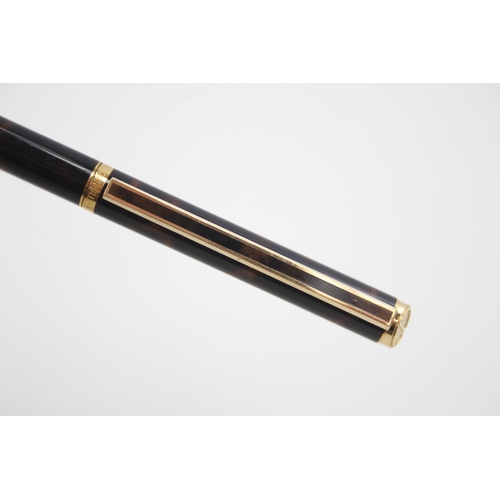 520 - Vintage Alfred DUNHILL Brown Lacquer & Gold Plated Ballpoint Pen / Biro