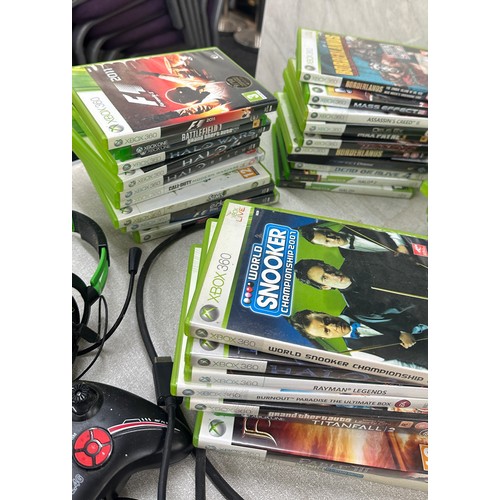 189 - XBOX 360 and a selection of XBOX 360 games - untested