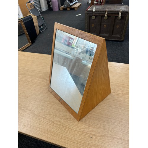 128 - Double sided mirror block measures approximately 16 inchses tall 11 inches depth