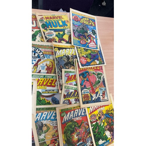 361 - Selection of Vintage Marvel comics to include Spiderman etc