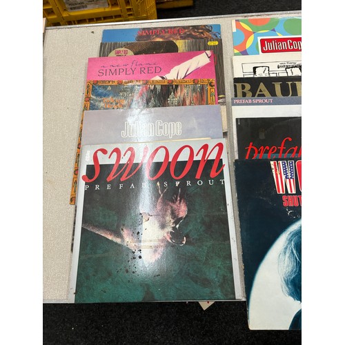 95A - Large selection of LPs includes Echo and the bunny men, Julian cope etc