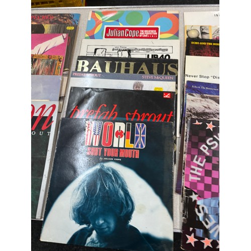 95A - Large selection of LPs includes Echo and the bunny men, Julian cope etc