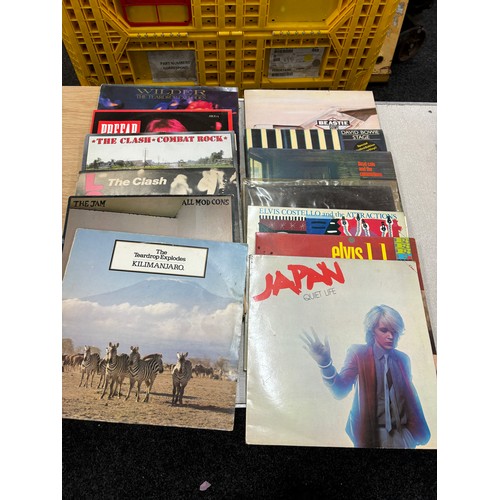 10 - Large selection of LPs includes Japan, The clash, David Bowie etc