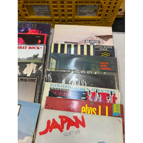 10 - Large selection of LPs includes Japan, The clash, David Bowie etc