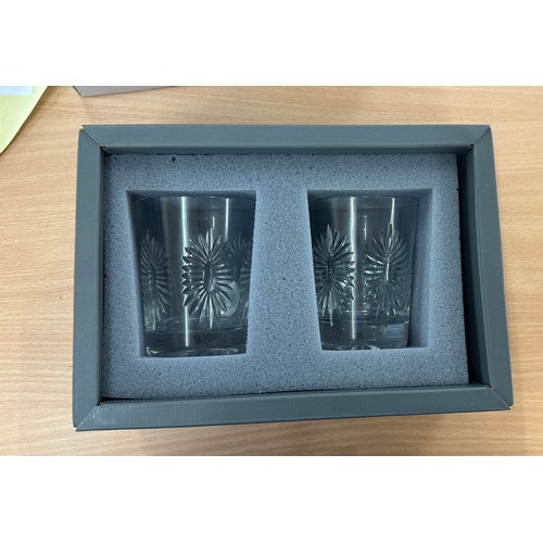 14 - Set of three original boxed Waterford Crystal toasting glasses