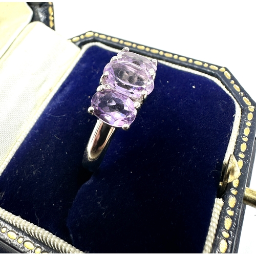 236 - silver amethyst dress ring