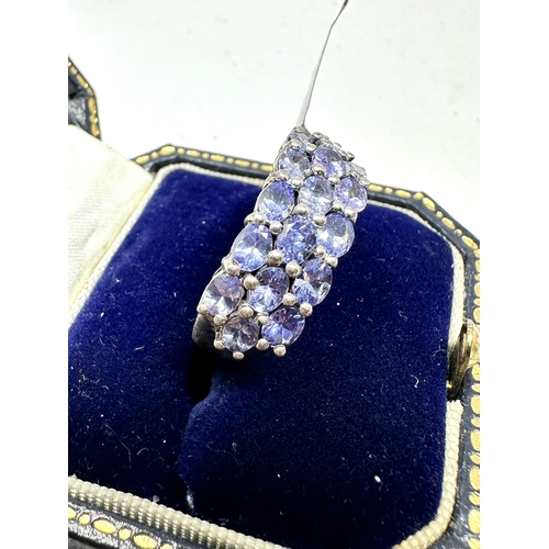 241 - silver Tanzanite dress ring retail tag reads £171