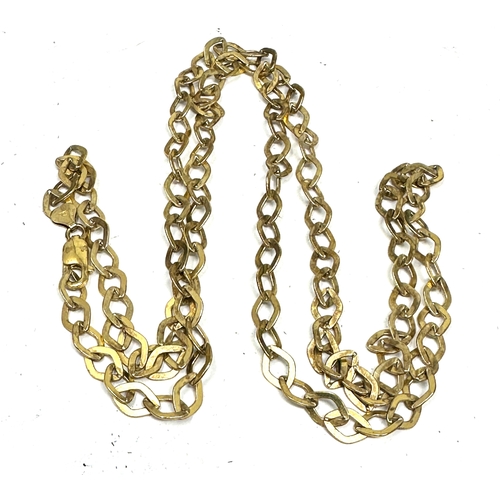 251 - Long vintage silver & gold gilt necklace chain weight 32g measures approx 98cm long