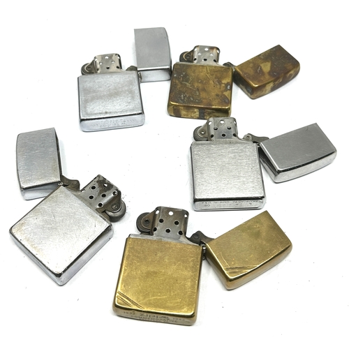 510 - 5 Vintage Zippo lighters