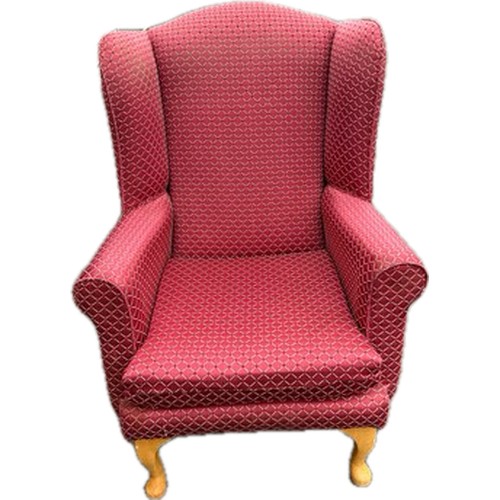 394 - Wing back cushion chair