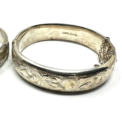 261 - 2 vintage silver bangles weight 44g