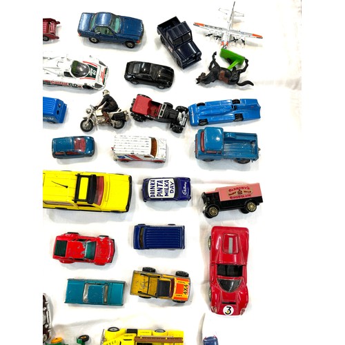 54 - Large selection of assorted cars includes Corgi etc