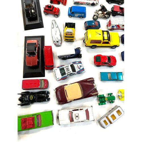 54 - Large selection of assorted cars includes Corgi etc