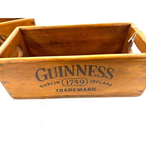 17 - 2 Small wooden Guinness crates largest measures approximately 11 inches wide 6 inches tall 4 inches ... 