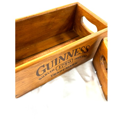 17 - 2 Small wooden Guinness crates largest measures approximately 11 inches wide 6 inches tall 4 inches ... 