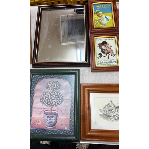 42 - Selection of assorted framed prints to include various scenes food, flowers etc