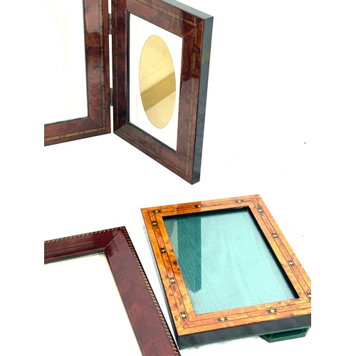 16 - Selection of inlaid picture frames