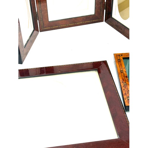 16 - Selection of inlaid picture frames