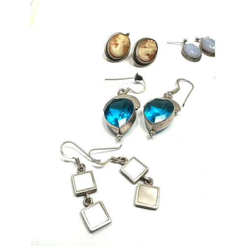 264 - 8 pairs of vintage silver earrings