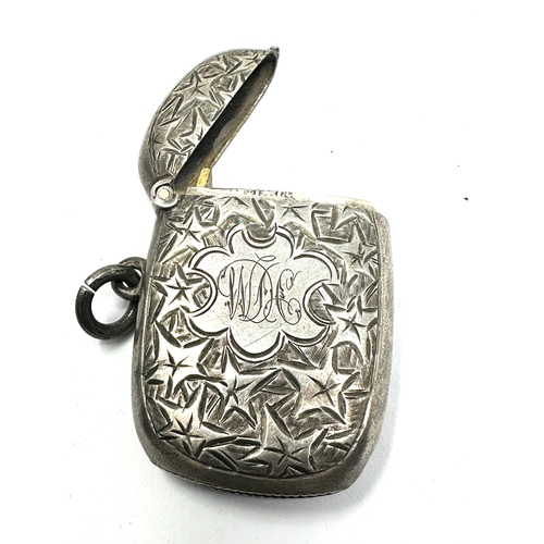 25 - Antique silver vesta case