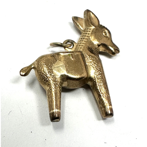 87 - 9ct gold donkey charm weight 1.3g