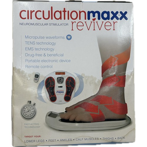 43 - Boxed circulatormaxx neuromuscular stimulator reviver - untested