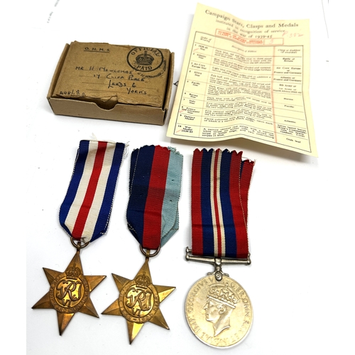 386 - ww2 boxed medals with original ribbons