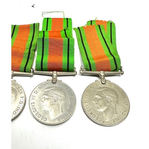 387 - 4 ww2 defence medals with original ribbons